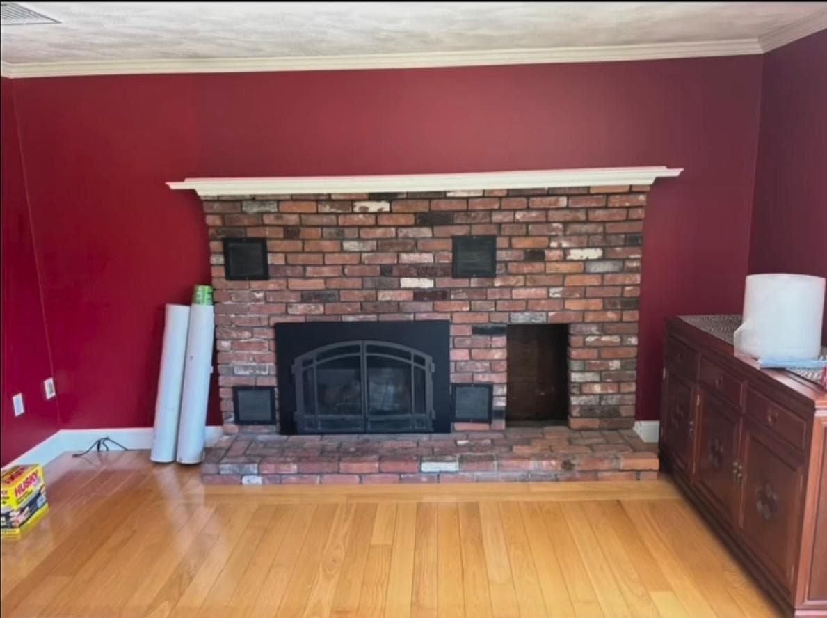 Fireplace & Built-In Transformation before